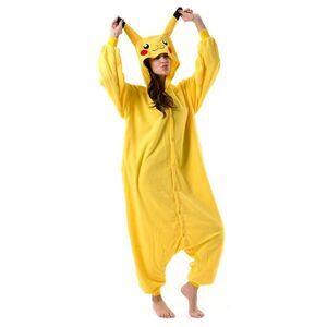 ⚡ Beauty Shine Adult Pikachu Onesie - Soft & Warm Pokémon Costume Small